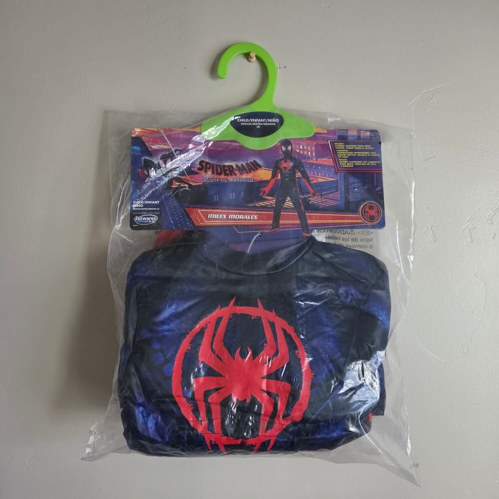NWT Marvel Spider-Man Miles Morales Qualux Costume Kids Size 8 Medium (8-10)